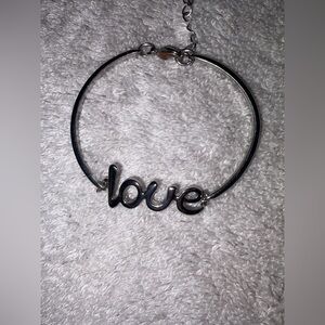 Vintage Silver 'Love' Bracelet